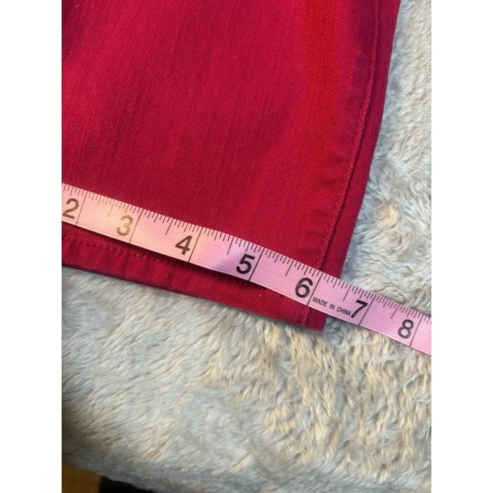 Chico's So Slimming Girlfriend Ankle‎ Jeans SZ 1 US 8 Mid Rise Hot Pink Fuschia